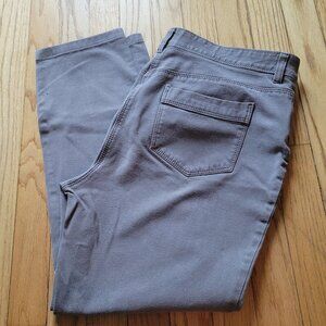 Chicos So Slimming Womens Regular Fit Cotton & Spandex Pants Size 2 Gray Large